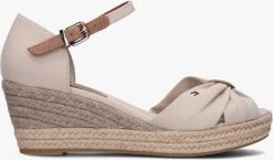 Tommy Hilfiger Basic Open Toe Mid Wedge Espadrilles En Beige